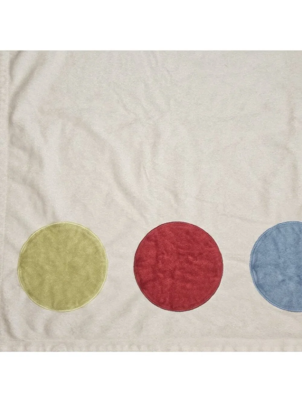Dwell Studio Target Baby Blanket Circles White Green‎ Velour Soft Unisex 30 X 40